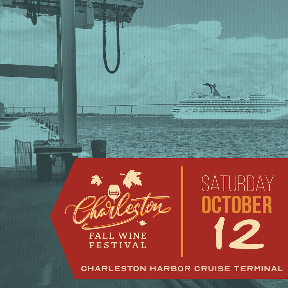 This is the poster advertising the Fall Wine Festival happening Saturday at the Charleston Harbor Cruise Terminal.